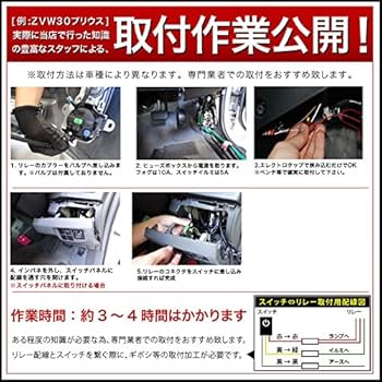 ロードスター　NA フォグランプ　配線リレースイッチセット Amazon | NC系 ロードスター H17.8- 後付け フォグ 配線 リレー